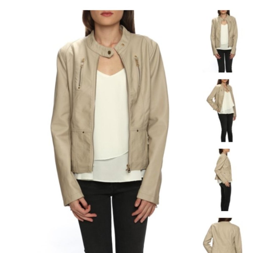 TCEC Faux Leather Moto Jacket size M